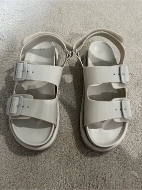 H&M cream birkenstock sandals
